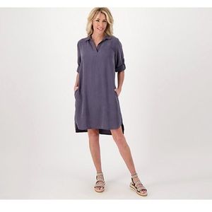 Side Stitch A-Line Tunic Dress